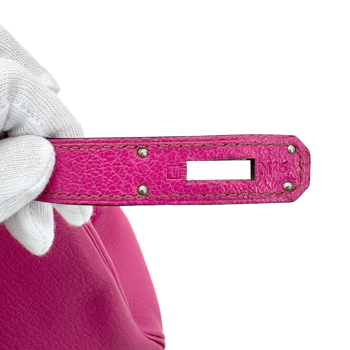 HERMES KELLY 32 RETOURNE FUCHSIA CHEVRE HAND SHOULDER BAG □I SHW 90292989