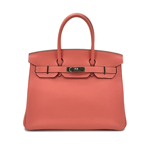 HERMES BIRKIN 30 CREVETTE TAURILLON CLEMENCE HAND BAG □Q SHW 90292998