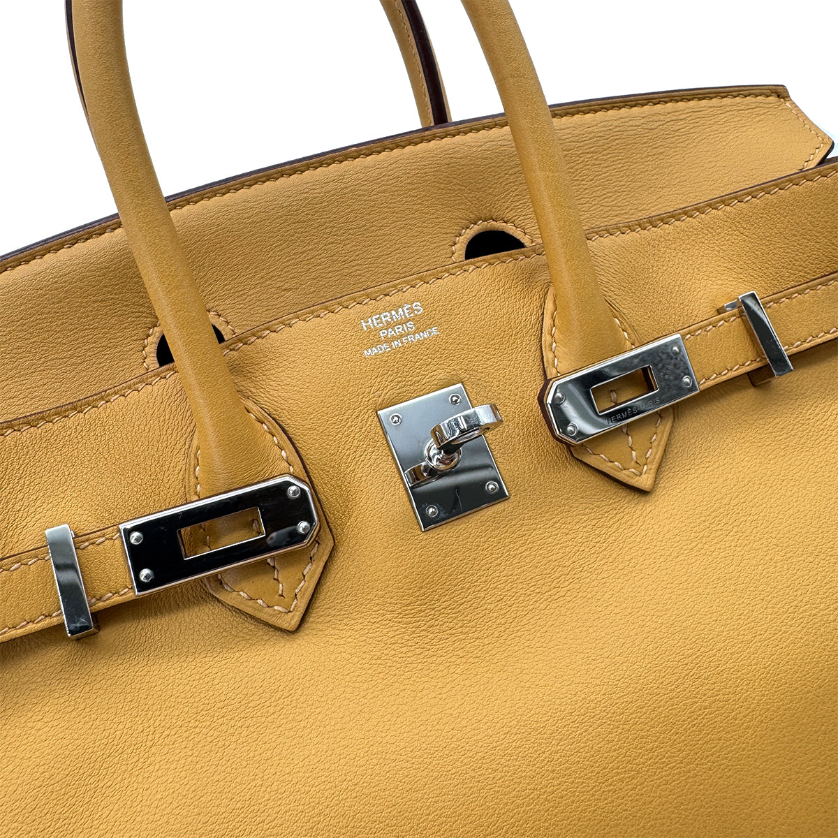 HERMES BIRKIN 25 CURRY SWIFT HAND BAG X SHW 90293003