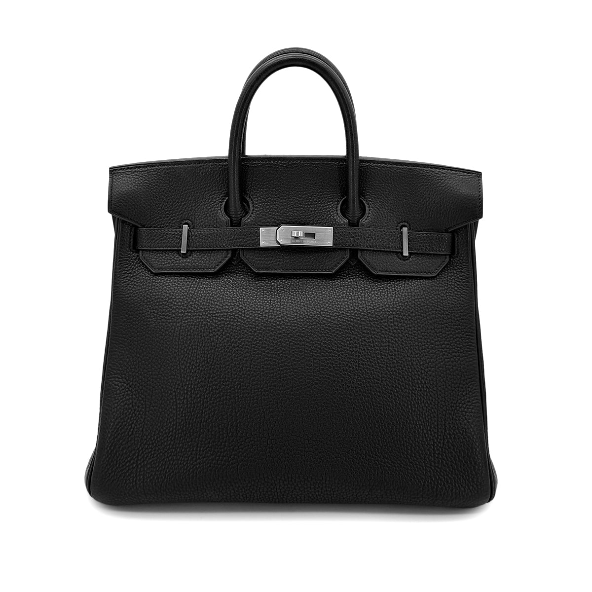 HERMES HAUT A COURROIES 32 BLACK TOGO HAND BAG □B SHW 90293005