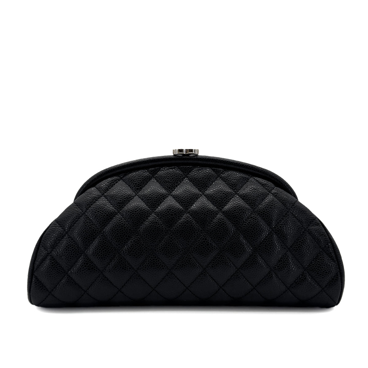 CHANEL MATELASSE CLUTCH BAG BLACK CAVIAR SKIN 90293014