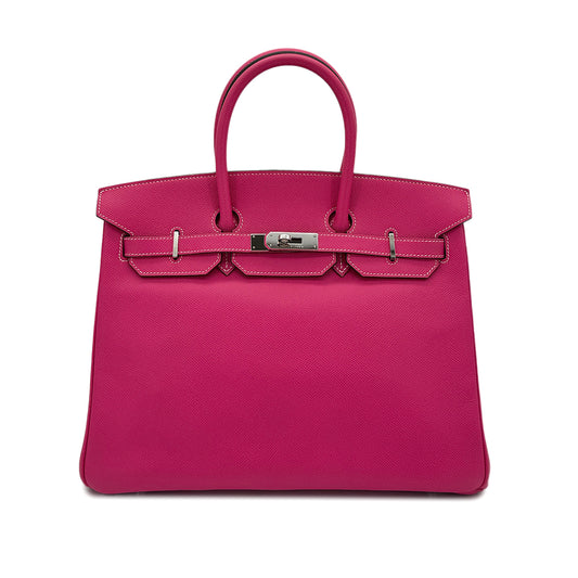 HERMES CANDY BIRKIN 35 ROSE TYRIEN RUBIS VEAU EPSOM HAND BAG □O SHW 90293257
