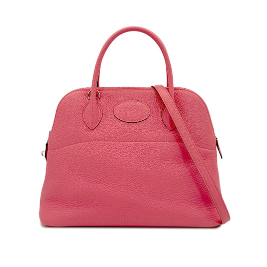 HERMES BOLIDE 31 ROSE AZALEE TAURILLON CLEMENCE HAND SHOULDER BAG Y SHW 90293297