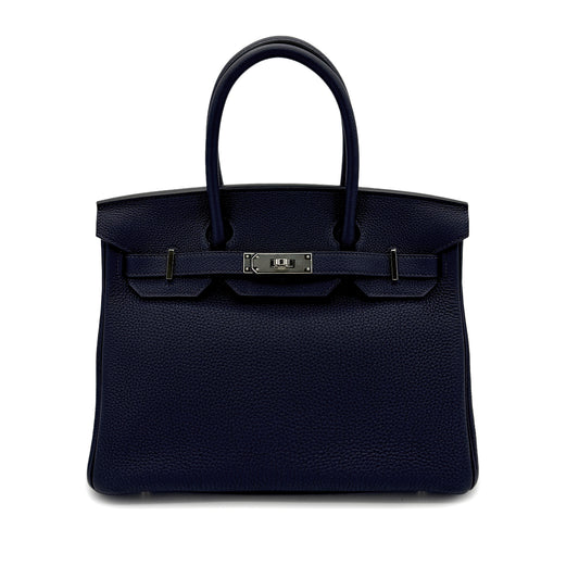 HERMES BIRKIN 30 BLUE NUIT TOGO HAND BAG D SHW 90293499