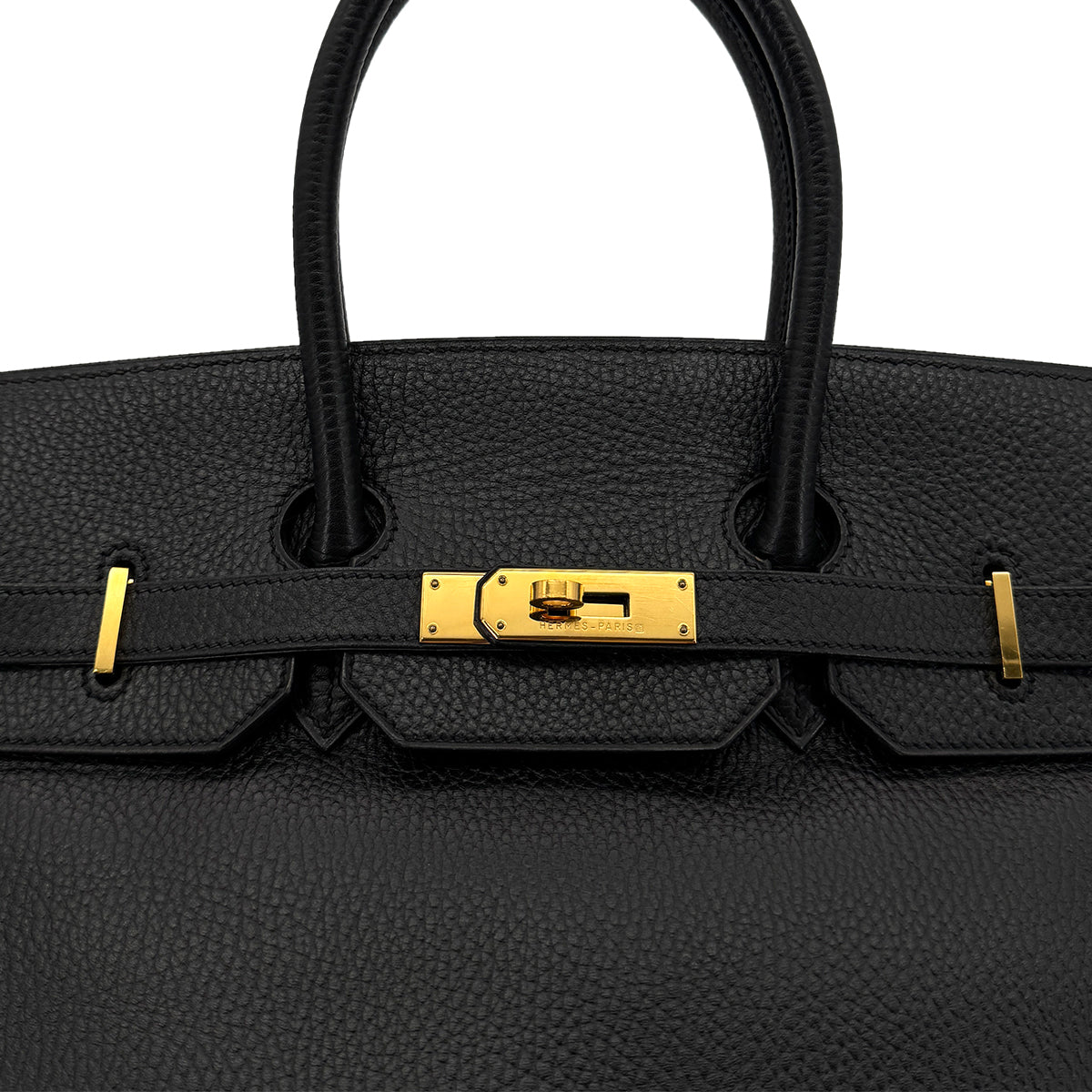 HERMES BIRKIN 35 BLACK ARDENNES HAND BAG □B GHW 90293521