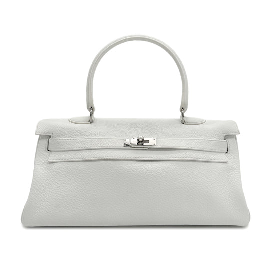 HERMES SHOULDER KELLY 42 WHITE TAURILLON CLEMENCE HAND BAG □L SHW 90293698