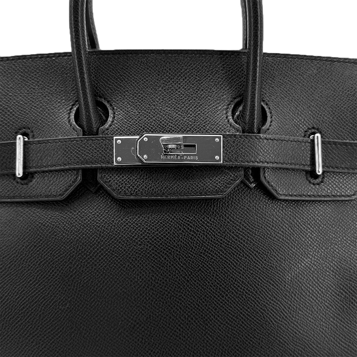 HERMES HAUT A COURROIES 28 BLACK VEAU EPSOM HAND BAG ▢J SHW 90294139