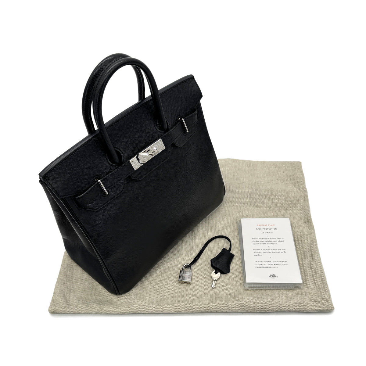 HERMES HAUT A COURROIES 28 BLACK VEAU EPSOM HAND BAG ▢J SHW 90294139