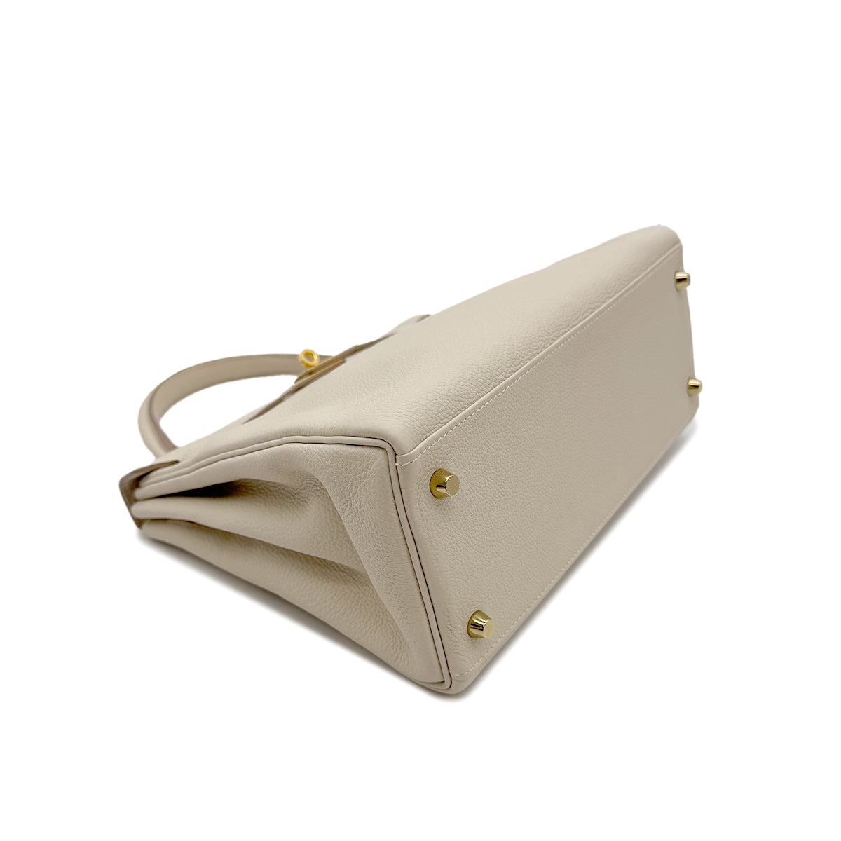 HERMES KELLY 28 RETOURNE CRAIE TAURILLON NOVILLO HAND SHOULDER BAG X GHW 90294143