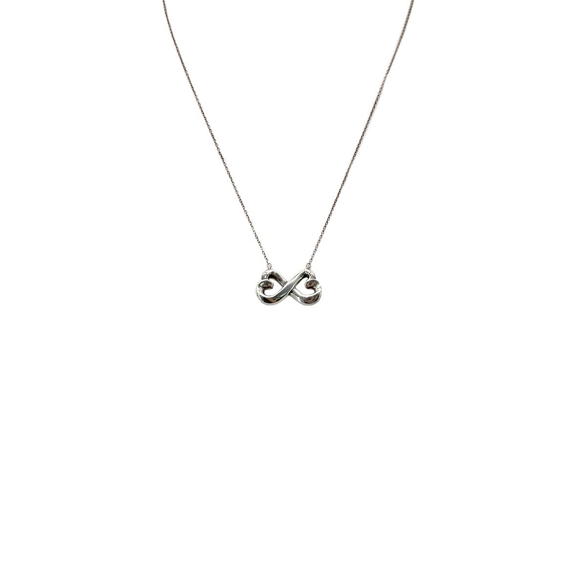 TIFFANY&CO. NECKLACE DOUBLE LOVING HEART PALOMA PICASSO SILVER925 ACCESSORY 90294156