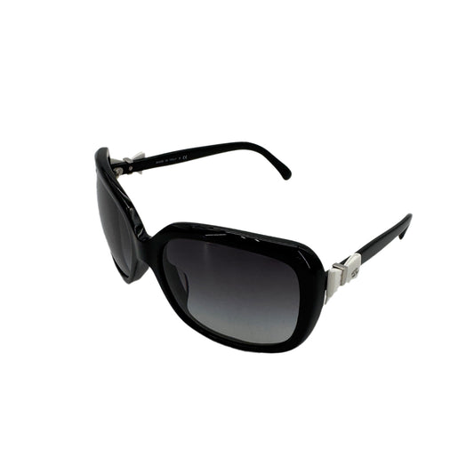 CHANEL SUNGLASSES COCOMARK RIBBON BLACK WHITE EYEWEAR 90294792