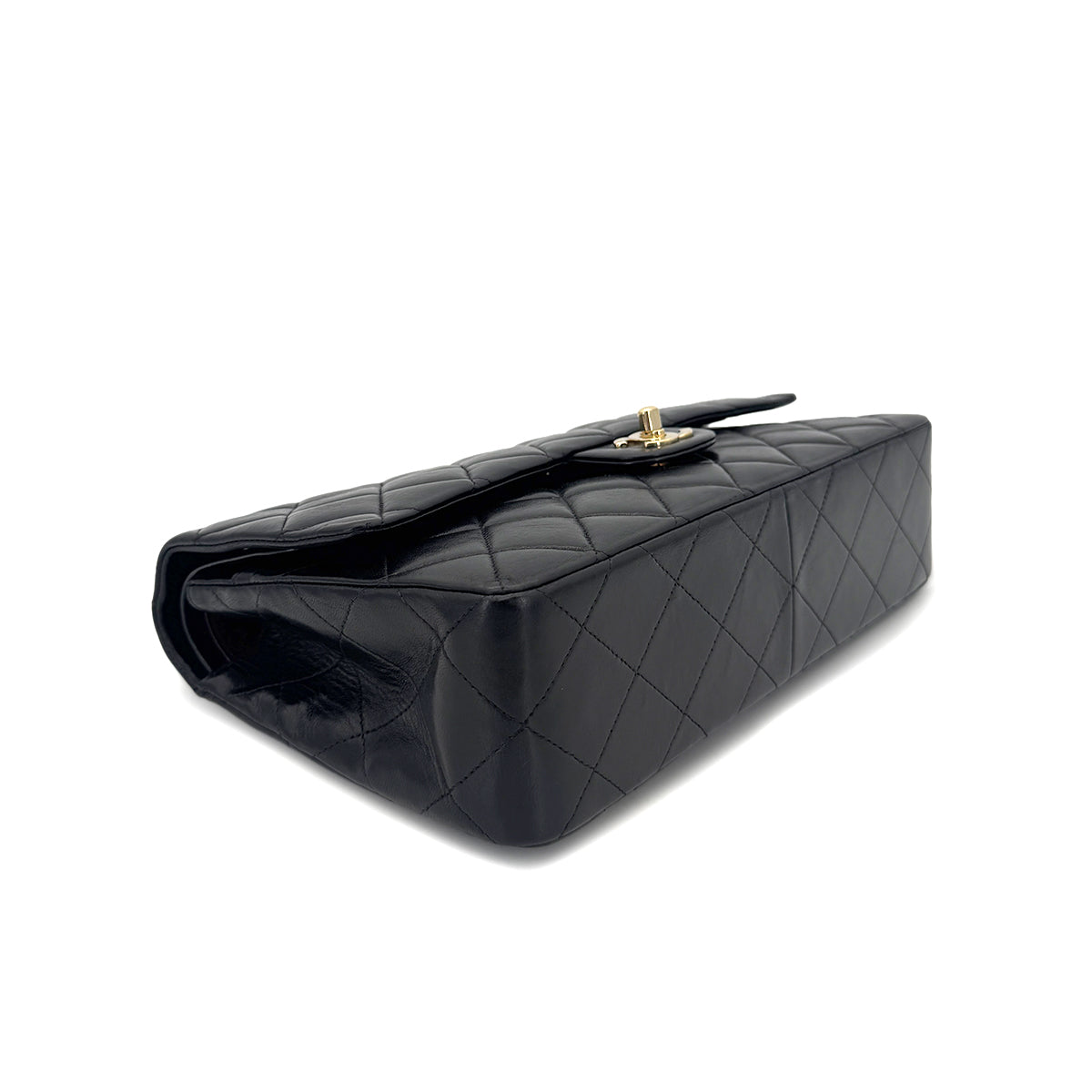 CHANEL VINTAGE CLASSIC FLAP CHAIN SHOULDER BAG BLACK LAMB SKIN 90294977