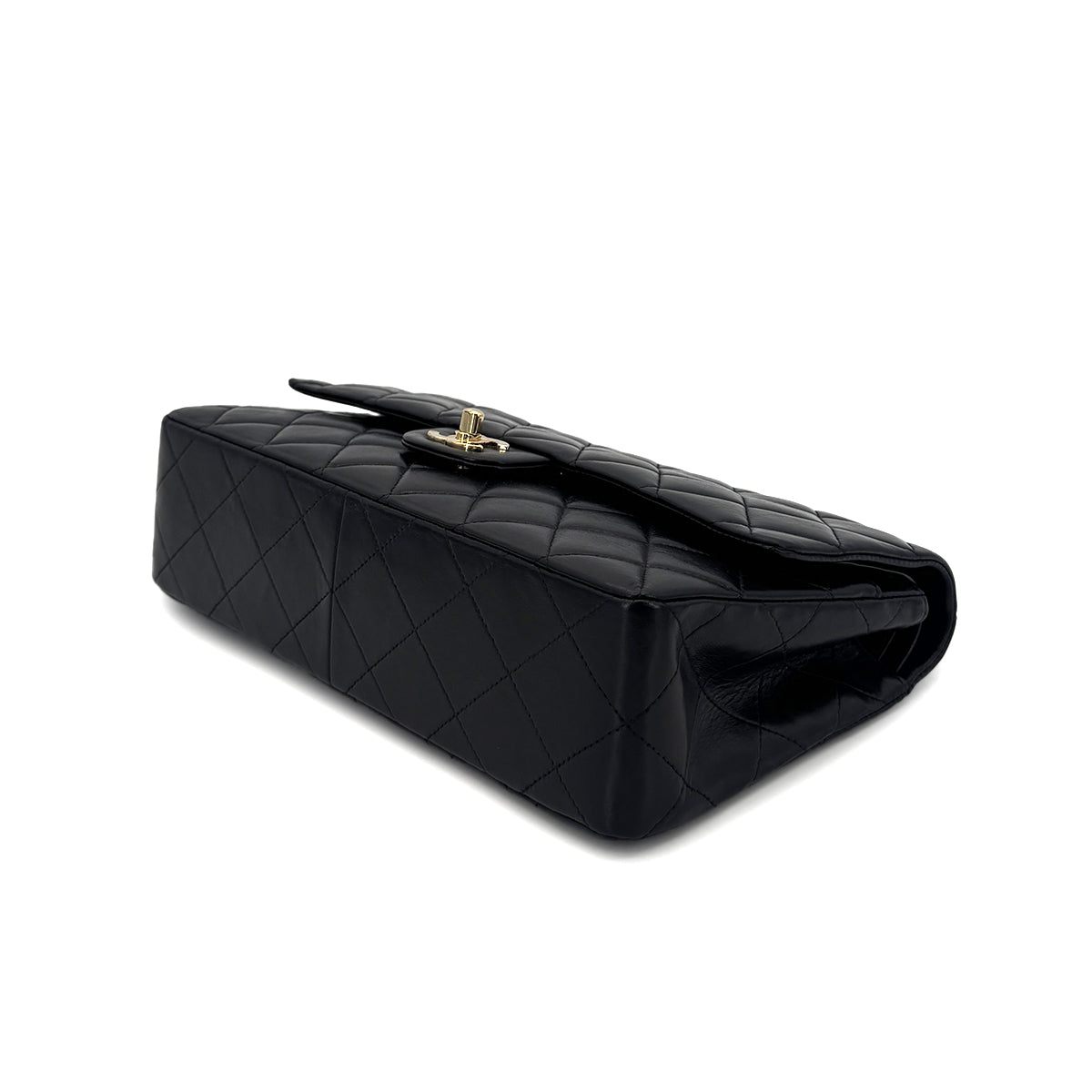 CHANEL VINTAGE CLASSIC FLAP CHAIN SHOULDER BAG BLACK LAMB SKIN 90294977