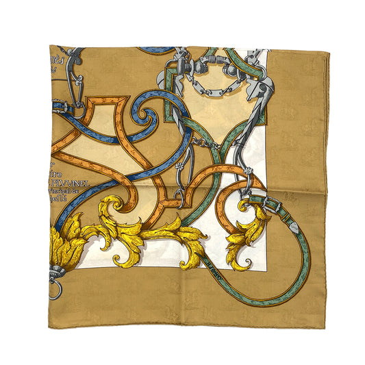 HERMES CARRE 90 SCARF L'INSTRUCTION DU ROY MULTICOLOR SILK 90294994