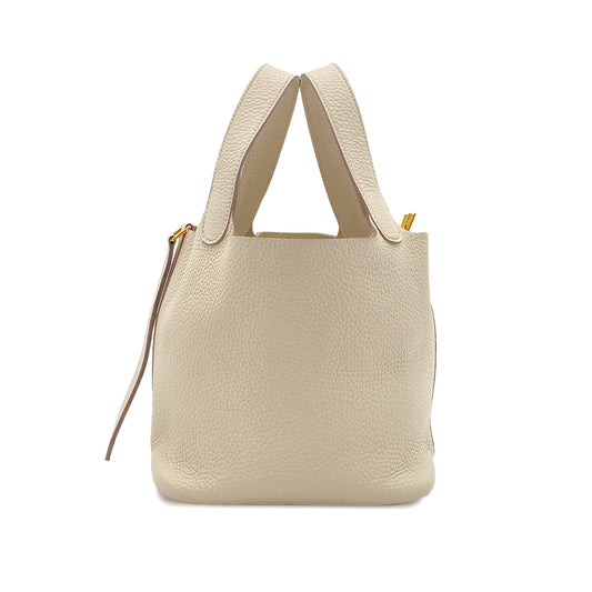 HERMES PICOTIN LOCK PM CRAIE TAURILLON CLEMENCE HAND BAG Y GHW 90295101