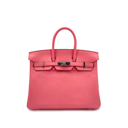 HERMES BIRKIN 25 ROSE AZALEE VEAU SWIFT HAND BAG Y SHW 90295281