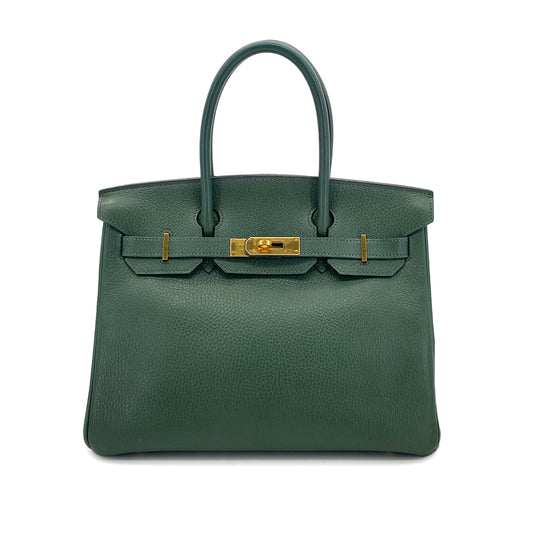 HERMES BIRKIN 30 VERT ARDENNES HAND BAG □B GHW 90295402