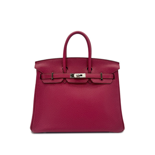 HERMES BIRKIN 25 RUBIS TOGO HAND BAG □N SHW 90295409