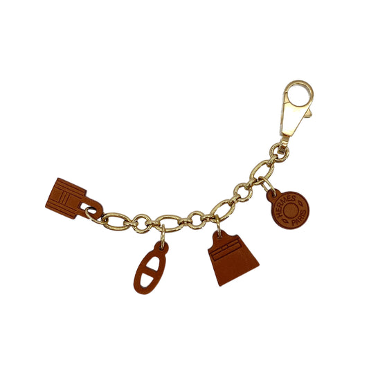 HERMES BAG CHARM AMULETTES 5 FAUVE VEAU BARENIA ACCESSORY 90295731