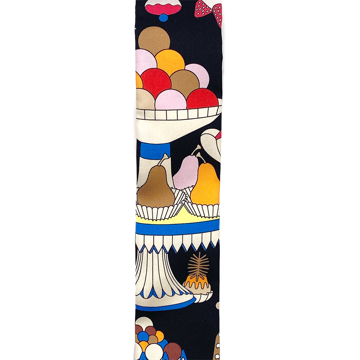 HERMES TWILLY CHARMS 20TH ANNIVERSARY SPECIAL EDITION LA PATISSERIE FRANCAISE 2023 SCARF MULTICOLOR SILK 90295739