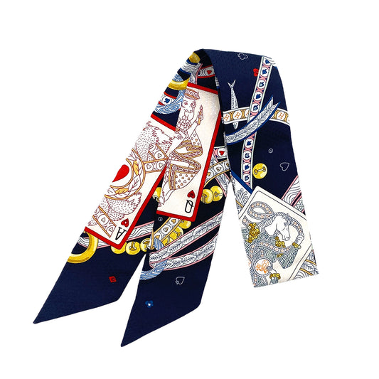 HERMES TWILLY DAME DE COEUR SCARF MULTICOLOR SILK 90295742
