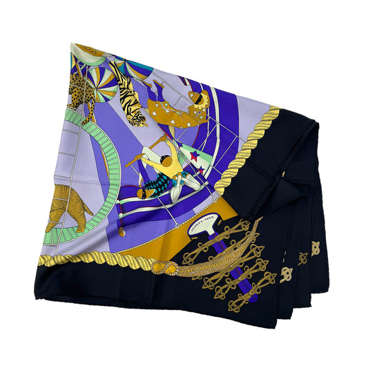 HERMES CARRE 90 CIRCUS SCARF SILK MULTICOLOR 90295834