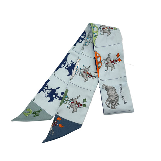 HERMES TWILLY HERMES PARADE SCARF MULTICOLOR SILK 90295843