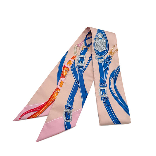 HERMES TWILLY BRIDES DE GALA APPLIQ SCARF MULTICOLOR SILK 90295850