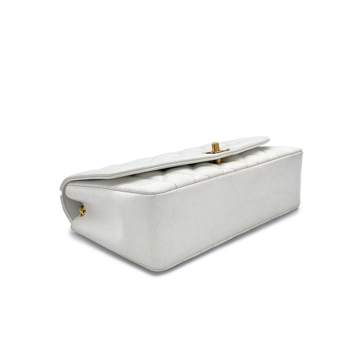 CHANEL VINTAGE DIANA MEDIUM CHAIN SHOULDER BAG WHITE CAVIAR SKIN 90296204