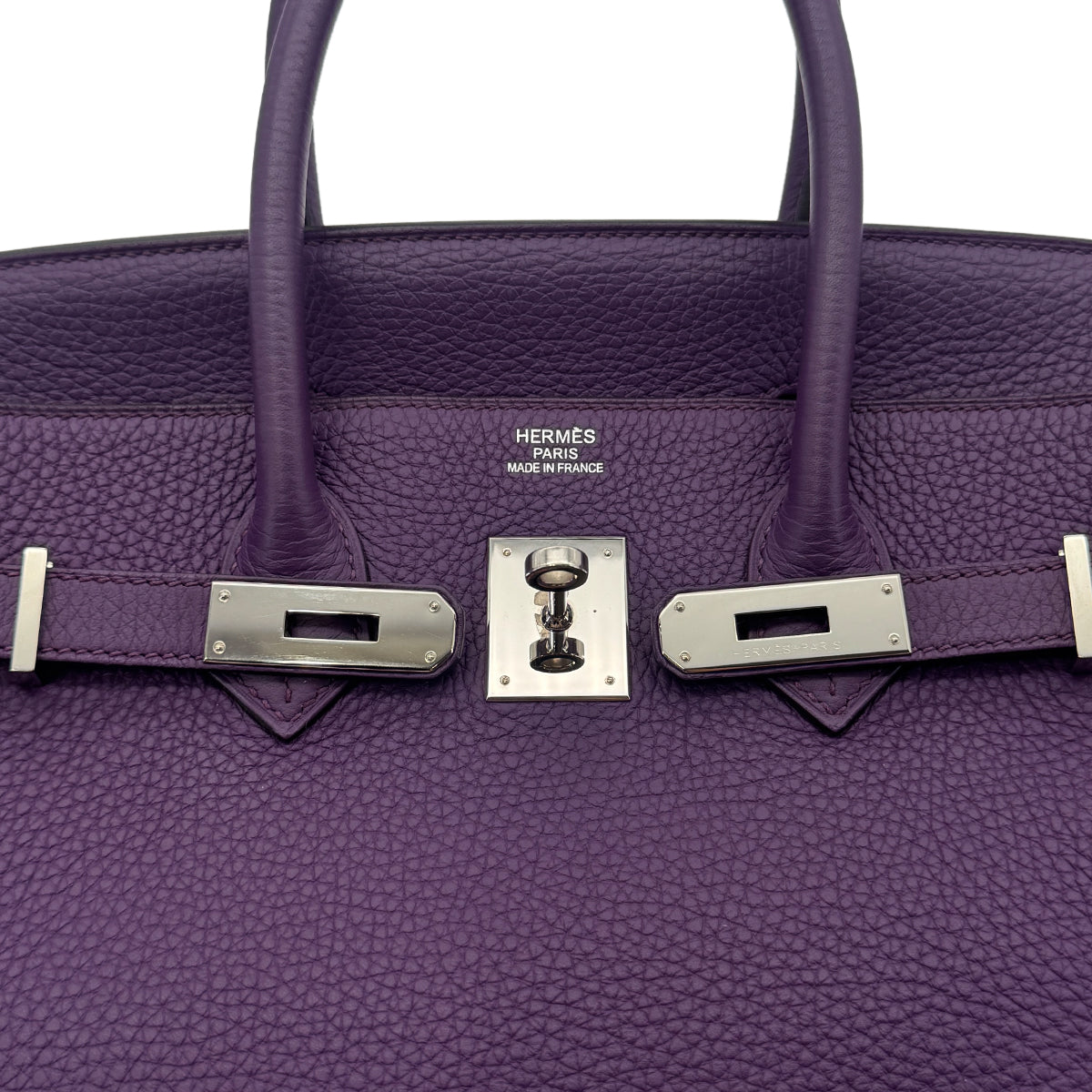 HERMES BIRKIN 35 ULTRAVIOLET TAURILLON CLEMENCE HAND BAG □P SHW 90296226