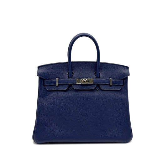 HERMES BIRKIN 25 BLEU SAPHIR TAURILLON NOVILLO HAND BAG D SHW 90296448