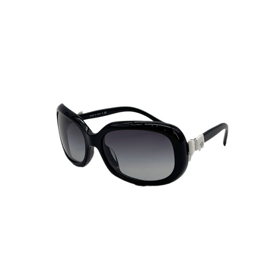 CHANEL SUNGLASSES COCOMARK RIBBON BLACK WHITE EYEWEAR 90296461