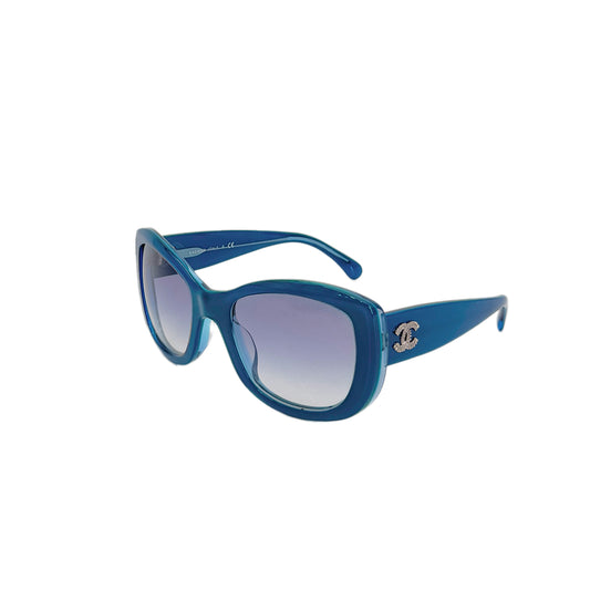 CHANEL COCOMARK SUNGLASSES BLUE EYEWEAR 90296465
