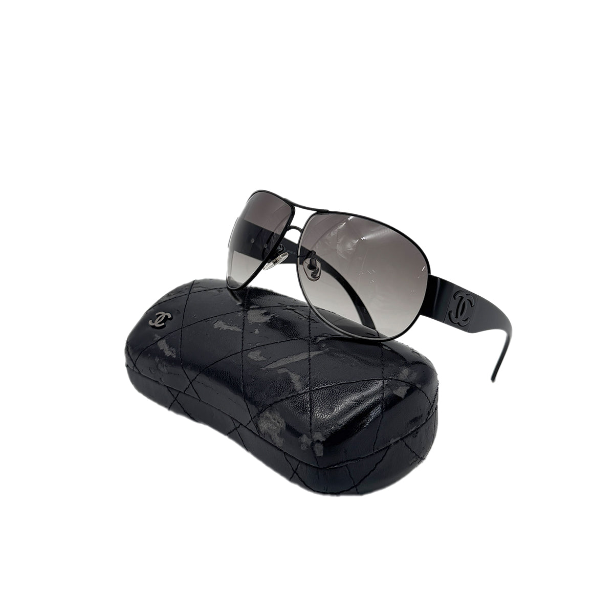 CHANEL VINTAGE SUNGLASSES COCOMARK BLACK EYEWEAR 90296467