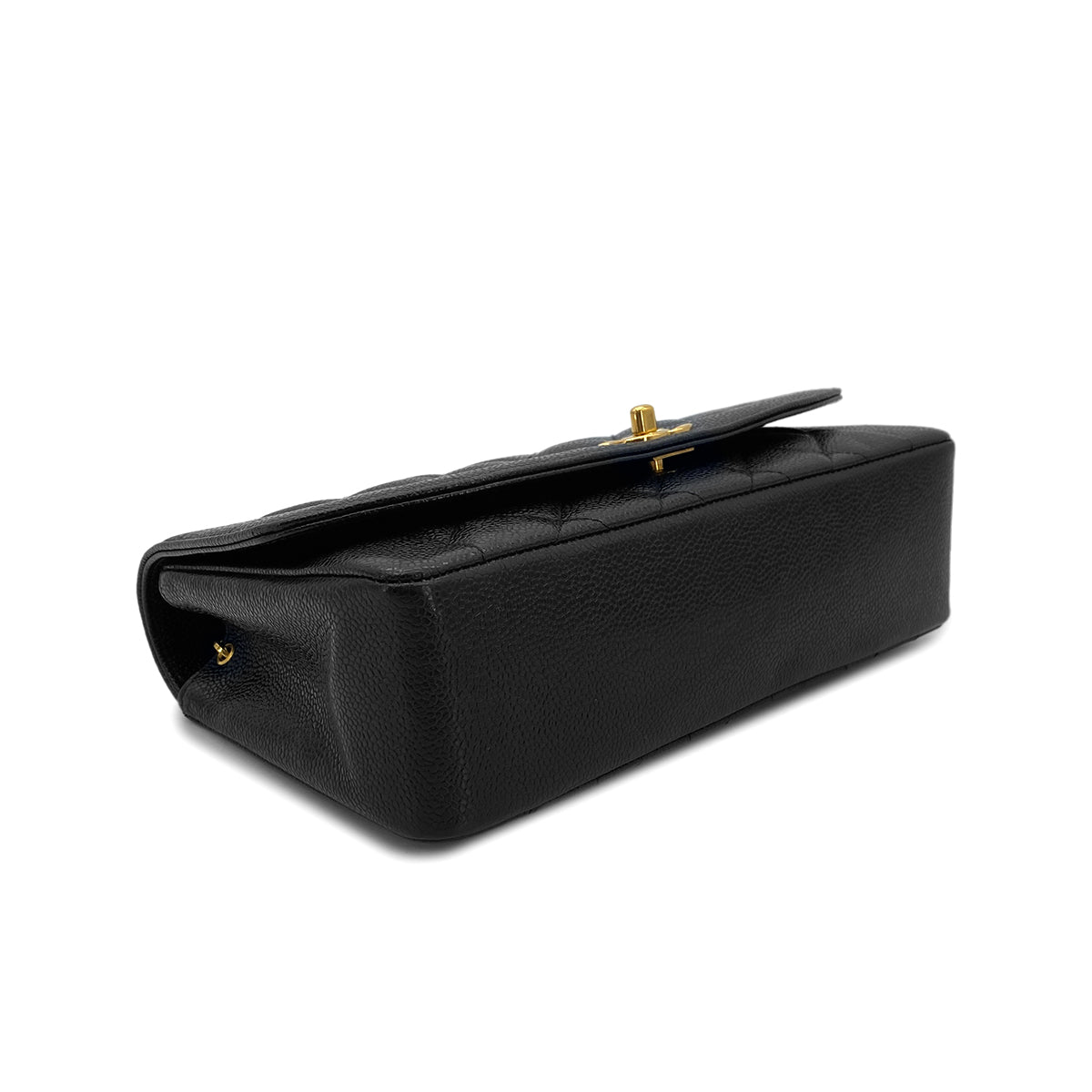 CHANEL VINTAGE DIANA MEDIUM CHAIN SHOULDER BAG BLACK CAVIAR SKIN 90296556