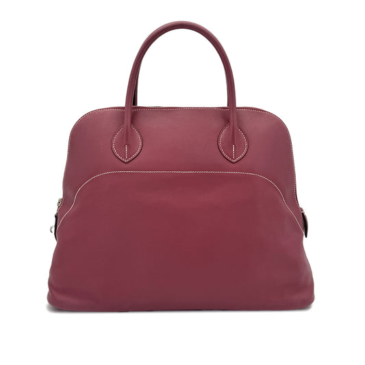 HERMES BOLIDE RELAX 35 ROSE WOOD VEAU SIKKIM HAND BAG □O SHW 90296563