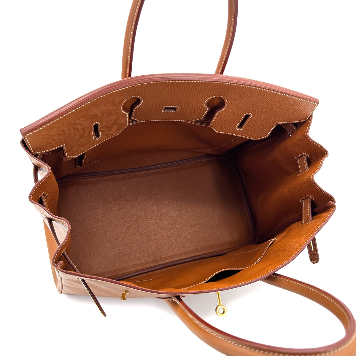 HERMES BIRKIN 35 GOLD COURCHEVEL HAND BAG □D GHW 90296562