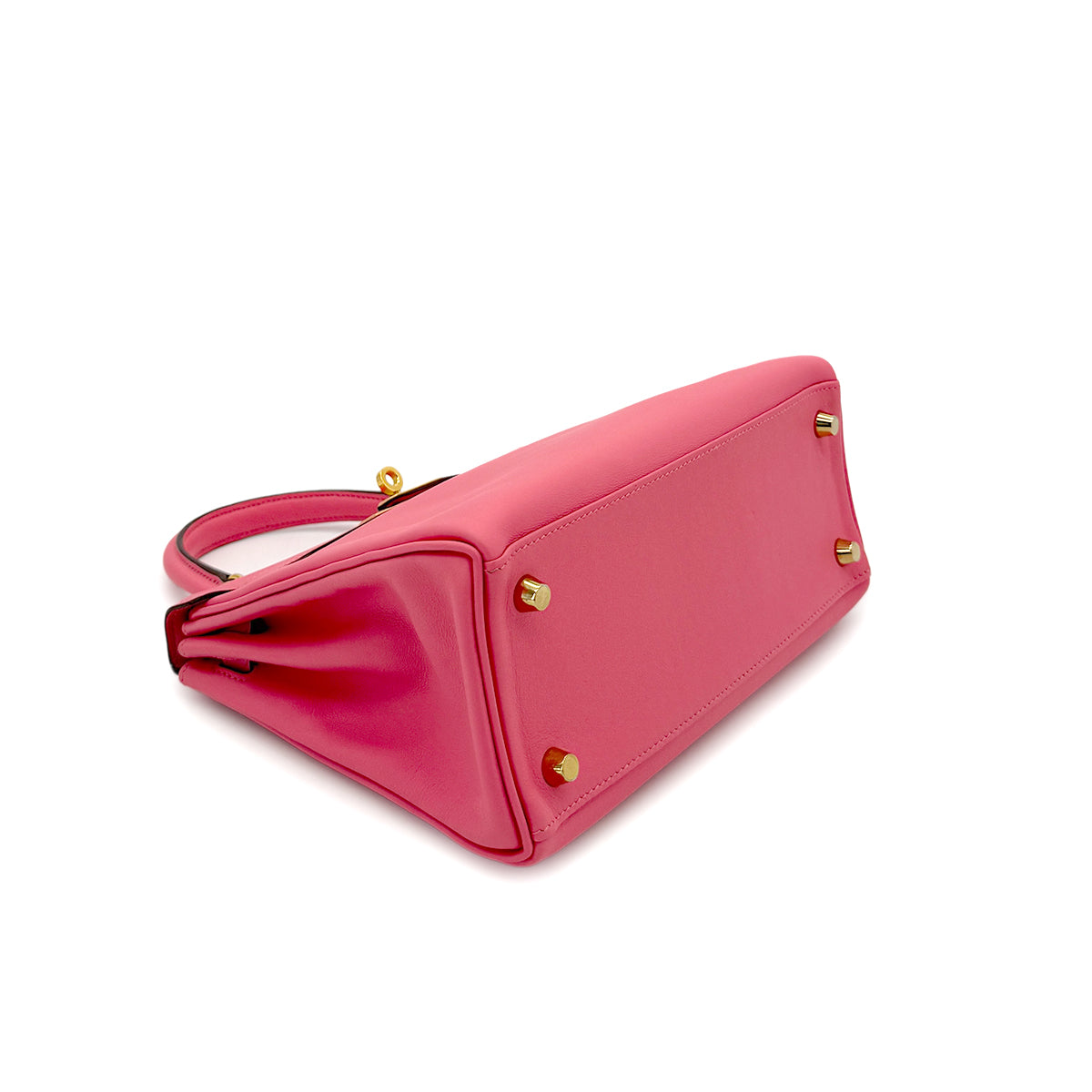 HERMES KELLY 25 RETOURNE ROSE AZALEE SWIFT HAND SHOULDER BAG D GHW 90296570