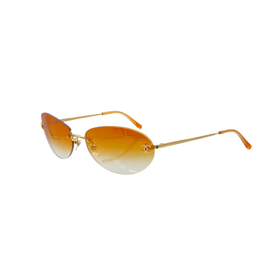 CHANEL SUNGLASSES COCOMARK ORANGE GOLD EYEWEAR 90296734