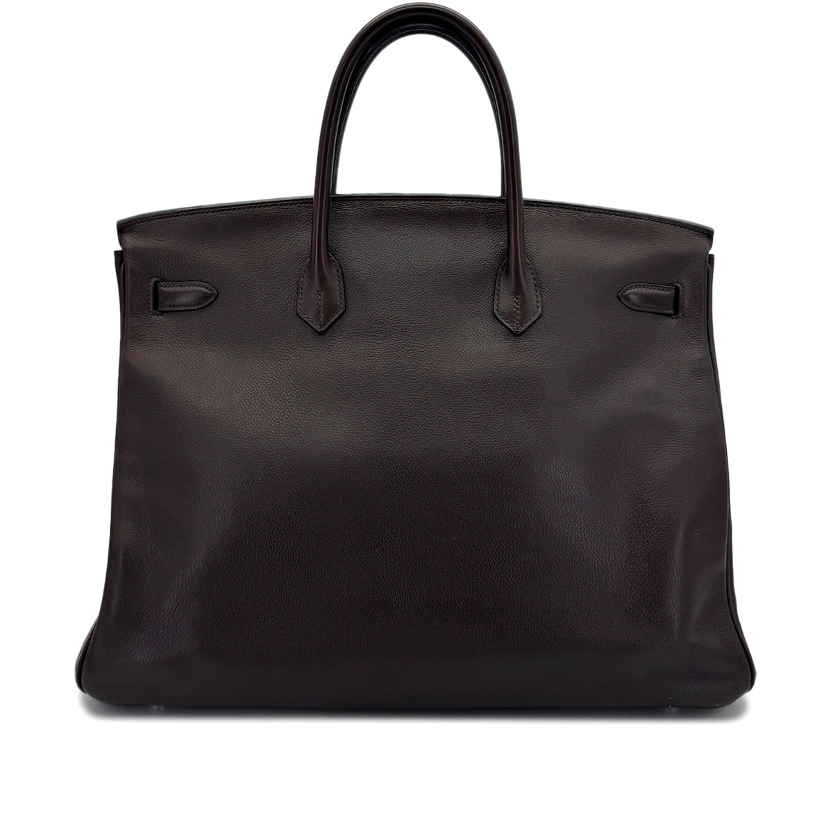 HERMES BIRKIN 40 EBENE EVERCOLOR HAND BAG □M SHW 90297253