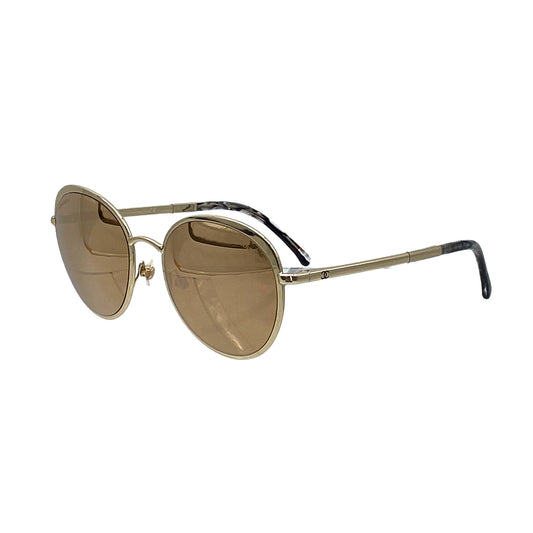 CHANEL SUNGLASSES COCOMARK GOLD EYEWEAR 90297261