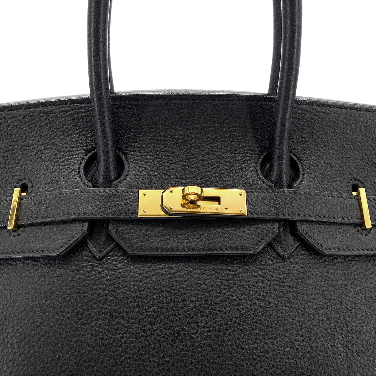 HERMES BIRKIN 35 BLACK TOGO HAND BAG □G GHW 90297513