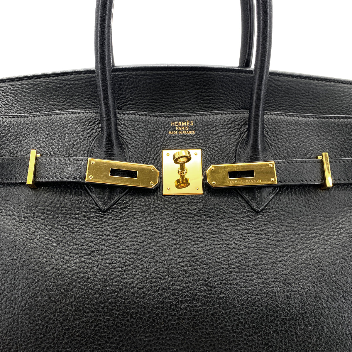 HERMES BIRKIN 35 BLACK TOGO HAND BAG □G GHW 90297513