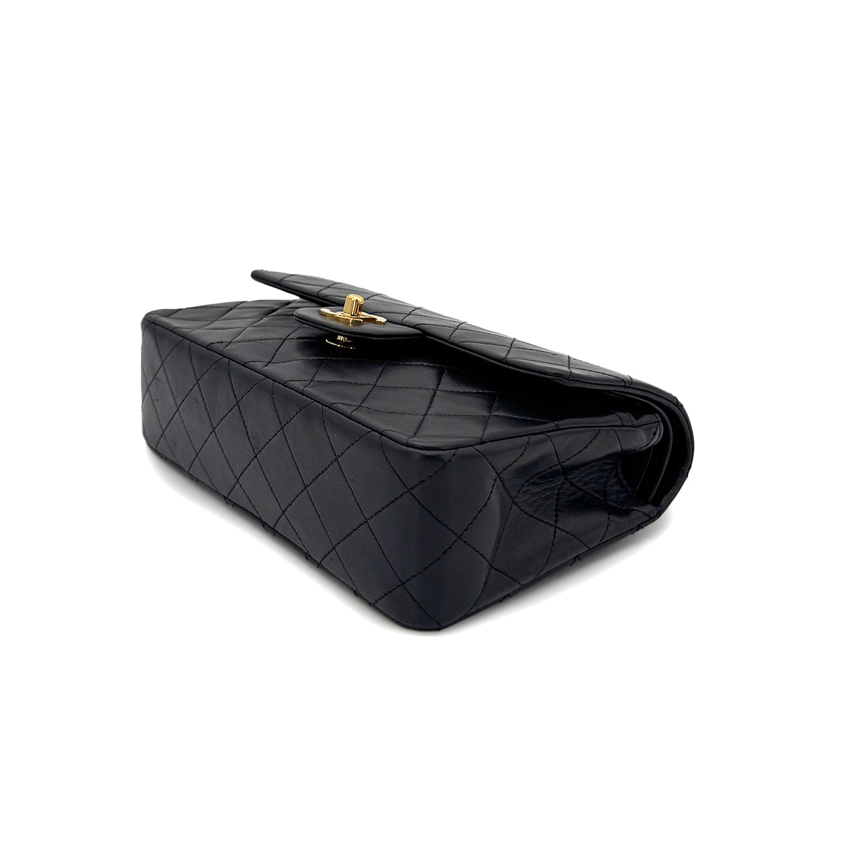 CHANEL VINTAGE CLASSIC FLAP SMALL CHAIN SHOULDER BAG BLACK LAMB SKIN 90297517