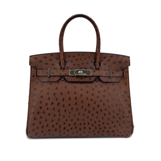 HERMES BIRKIN 30 ETRUSQUE OSTRICH HAND BAG □L SHW 90298145