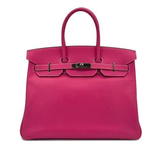HERMES CANDY BIRKIN 35 ROSE TYRIEN RUBIS VEAU EPSOM HAND BAG □O SHW 90298148