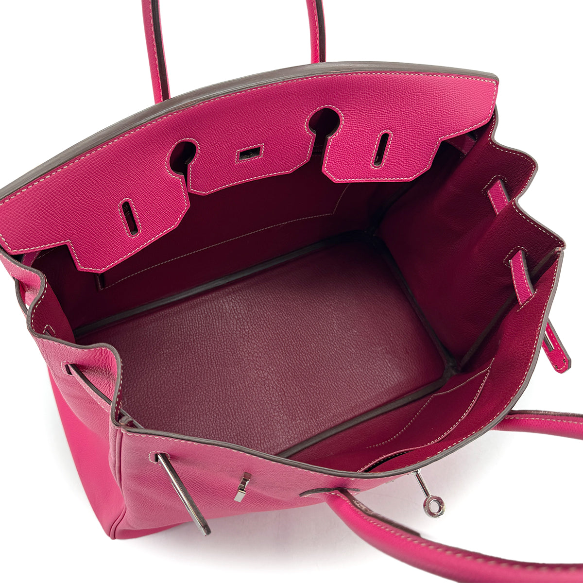 HERMES CANDY BIRKIN 35 ROSE TYRIEN RUBIS VEAU EPSOM HAND BAG □O SHW 90298148