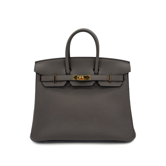 HERMES BIRKIN 25 ETAIN TOGO HAND BAG C GHW 90298152