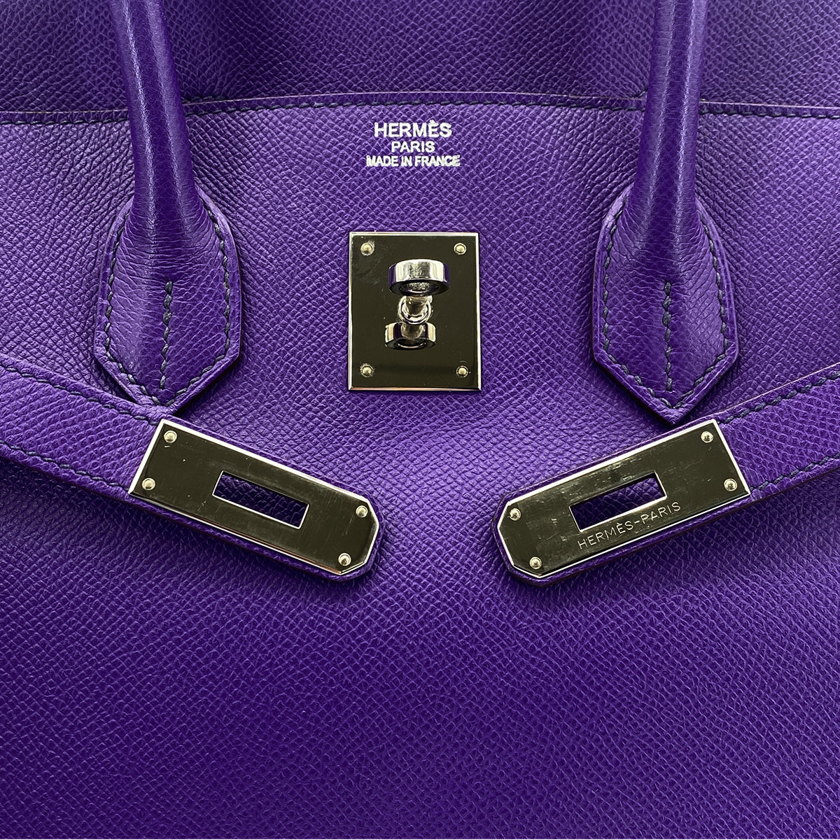 HERMES BIRKIN 35 ULTRA VIOLET EPSOM HAND BAG □P SHW 90298317