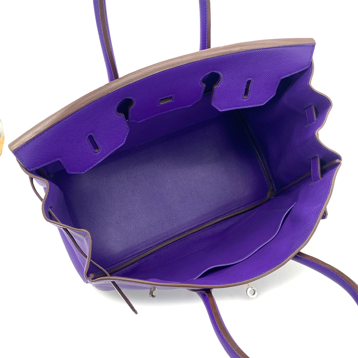 HERMES BIRKIN 35 ULTRA VIOLET EPSOM HAND BAG □P SHW 90298317